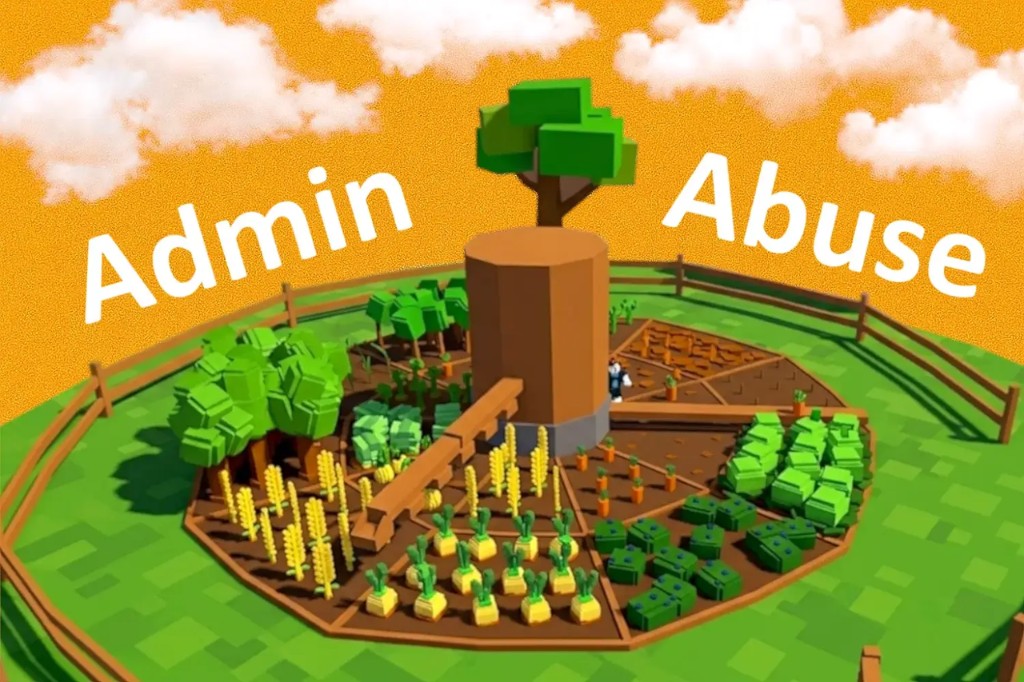 Build a Ring Farm circular ring farm with Admin Abuse event text overlay